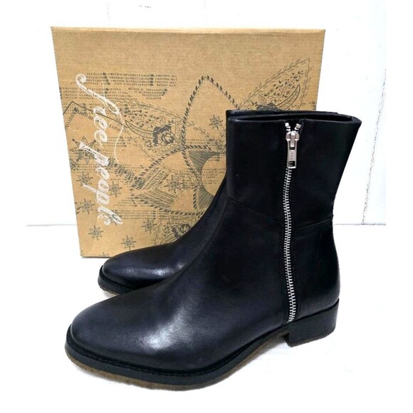 Free People Women's Luna Ankle Boots Black Leather Size EU 37.5 / US 7.5 M NIB - Picture 9 of 15